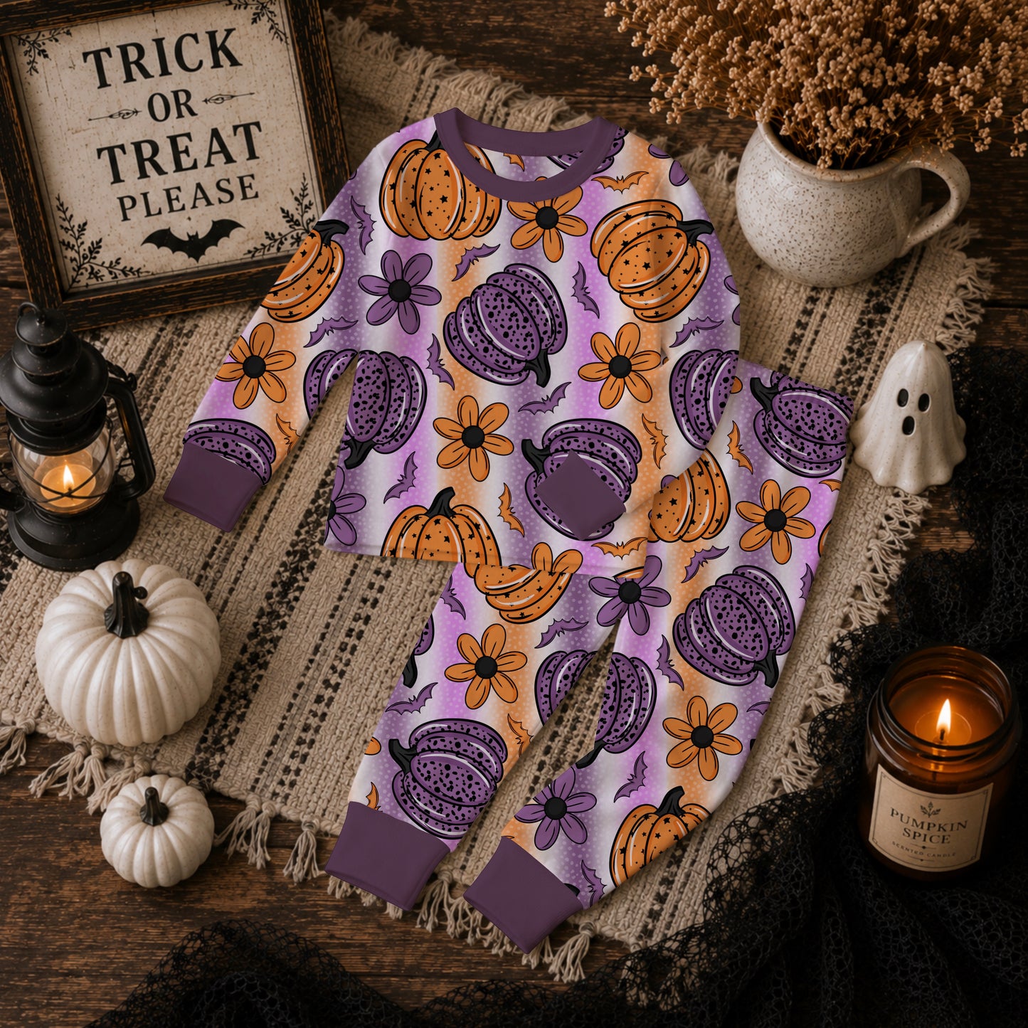 Floral Pumpkins Seamless Bundle