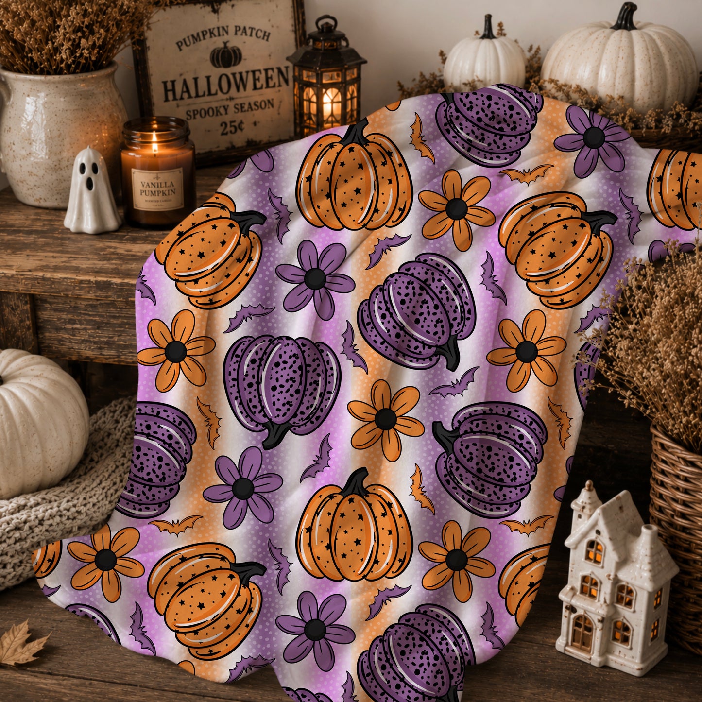 Floral Pumpkins Seamless Bundle