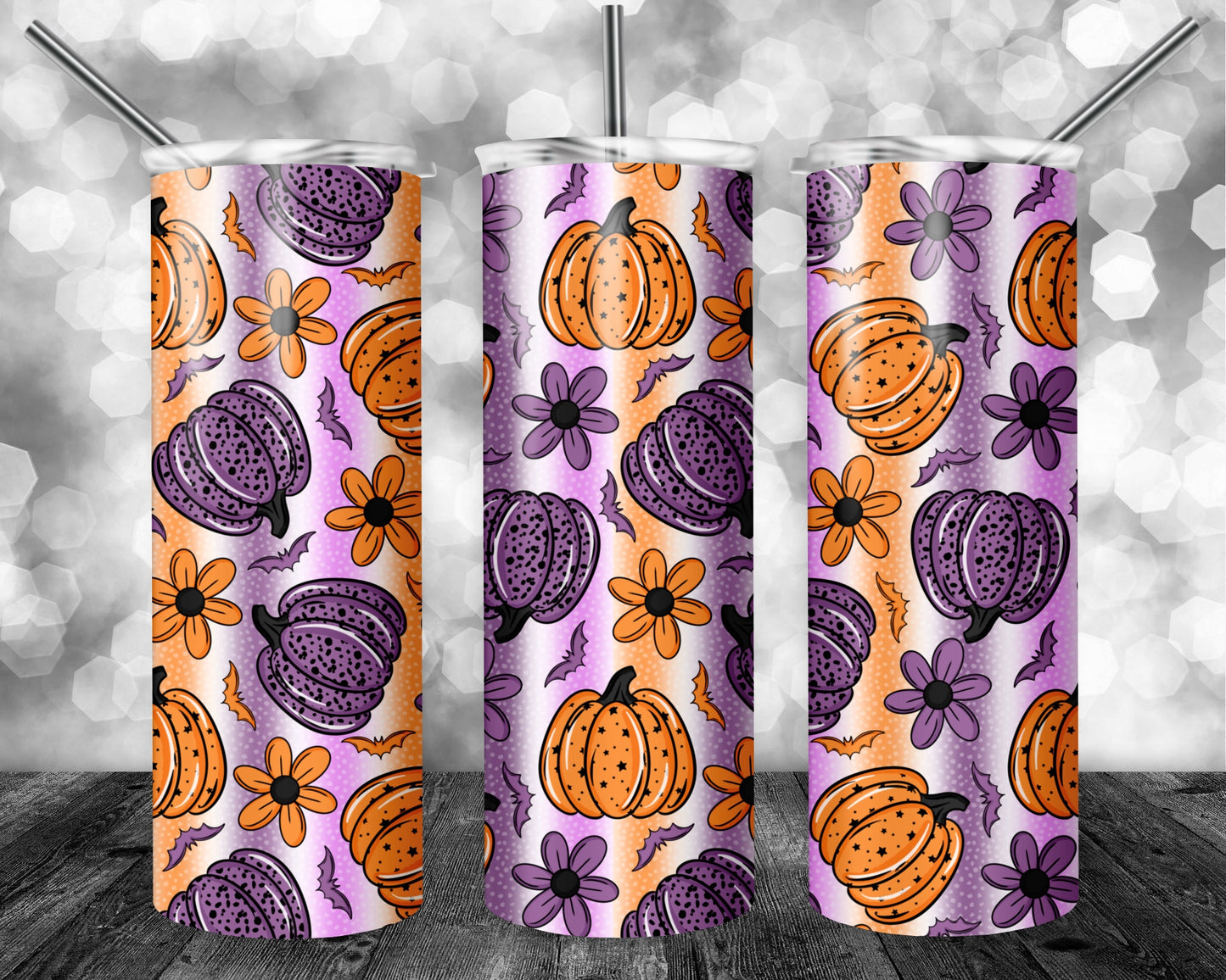 Floral Pumpkins Seamless Bundle