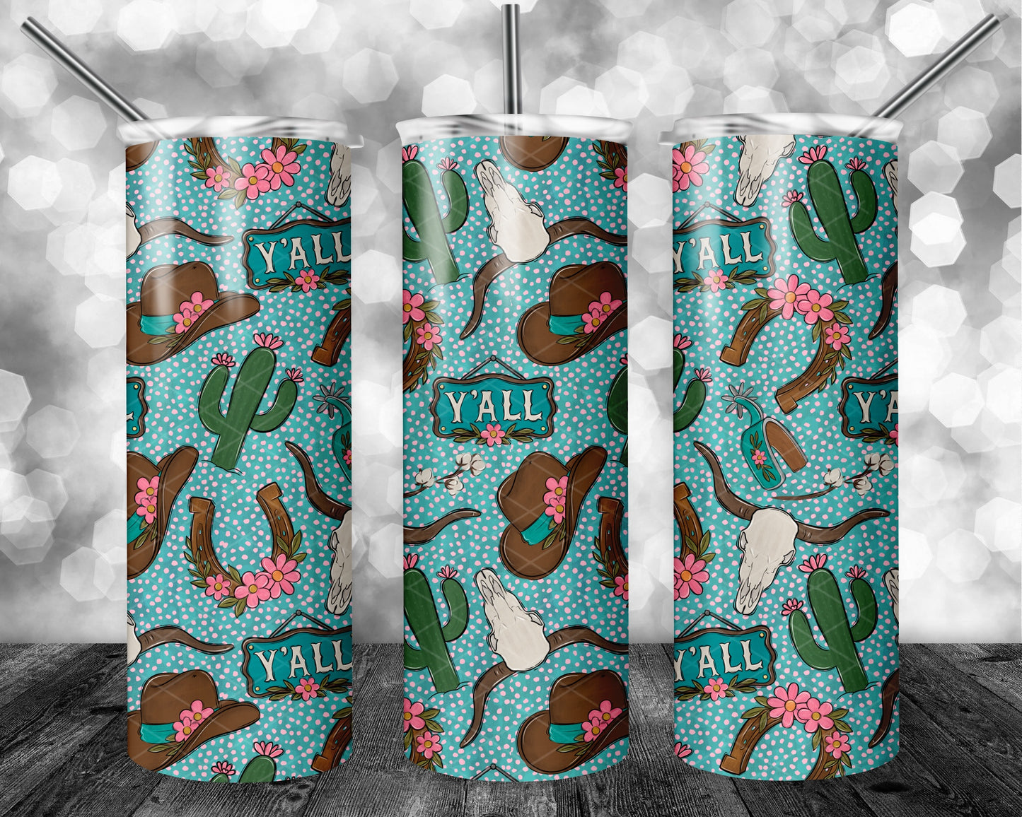 Florals & Turquoise Western Seamless Bundle