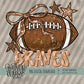 Coquette Football Mascot; BRAVES