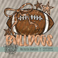 Coquette Football Mascot; BULLDOGS