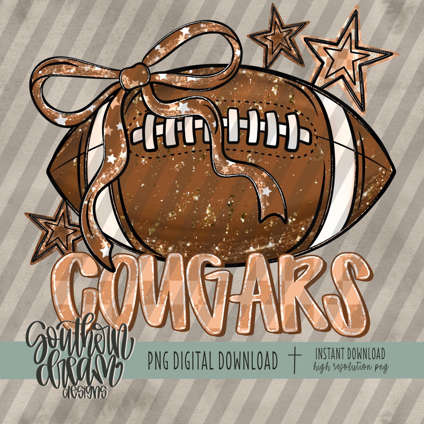 Coquette Football Mascot; COUGARS