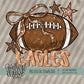 Coquette Football Mascot; EAGLES