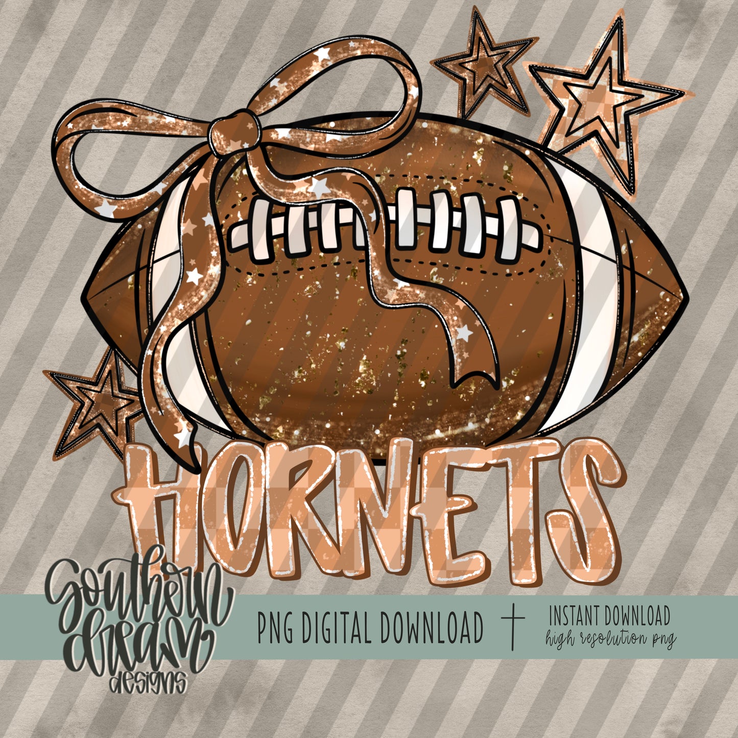 Coquette Football Mascot; HORNETS