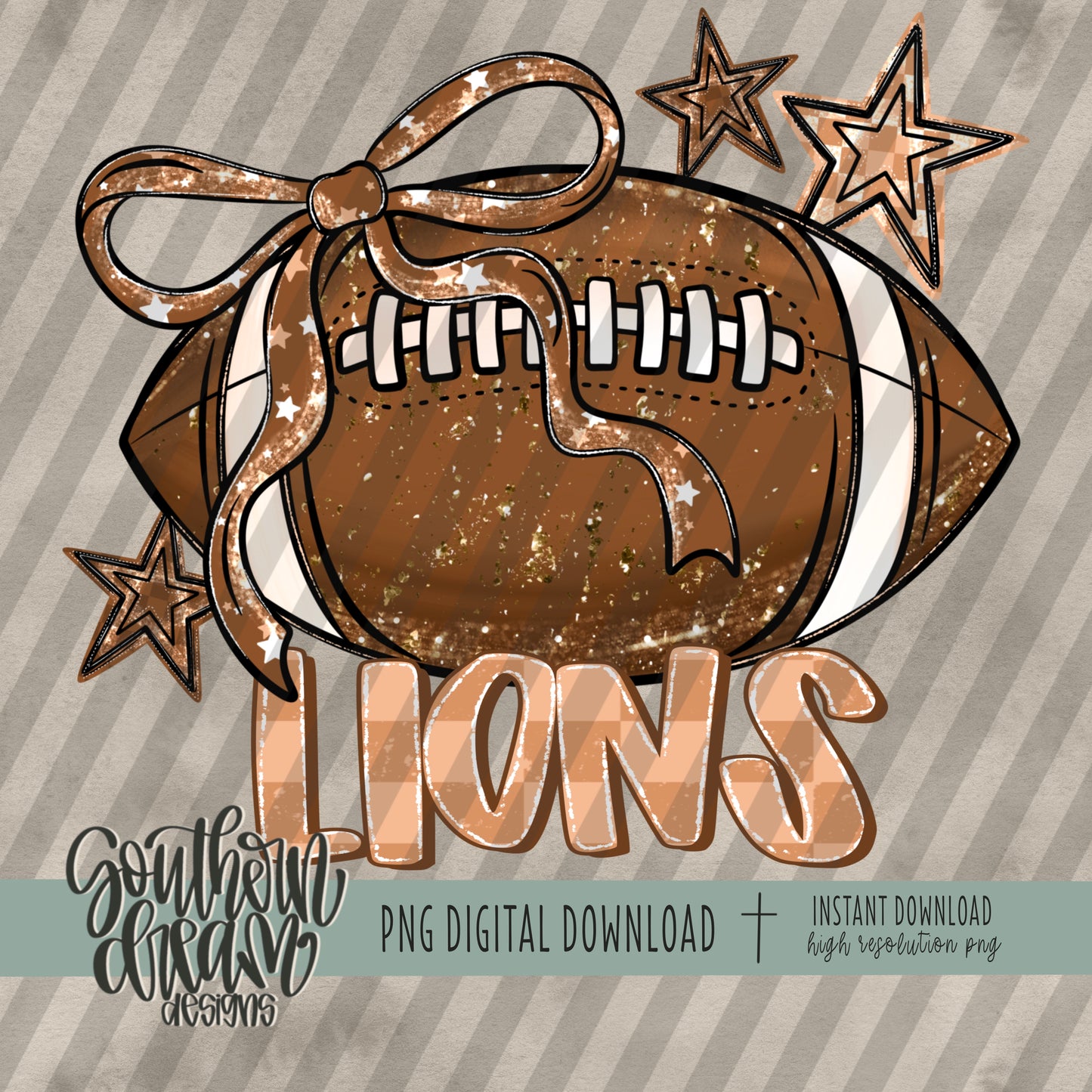 Coquette Football Mascot; LIONS