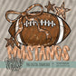 Coquette Football Mascot; MUSTANGS