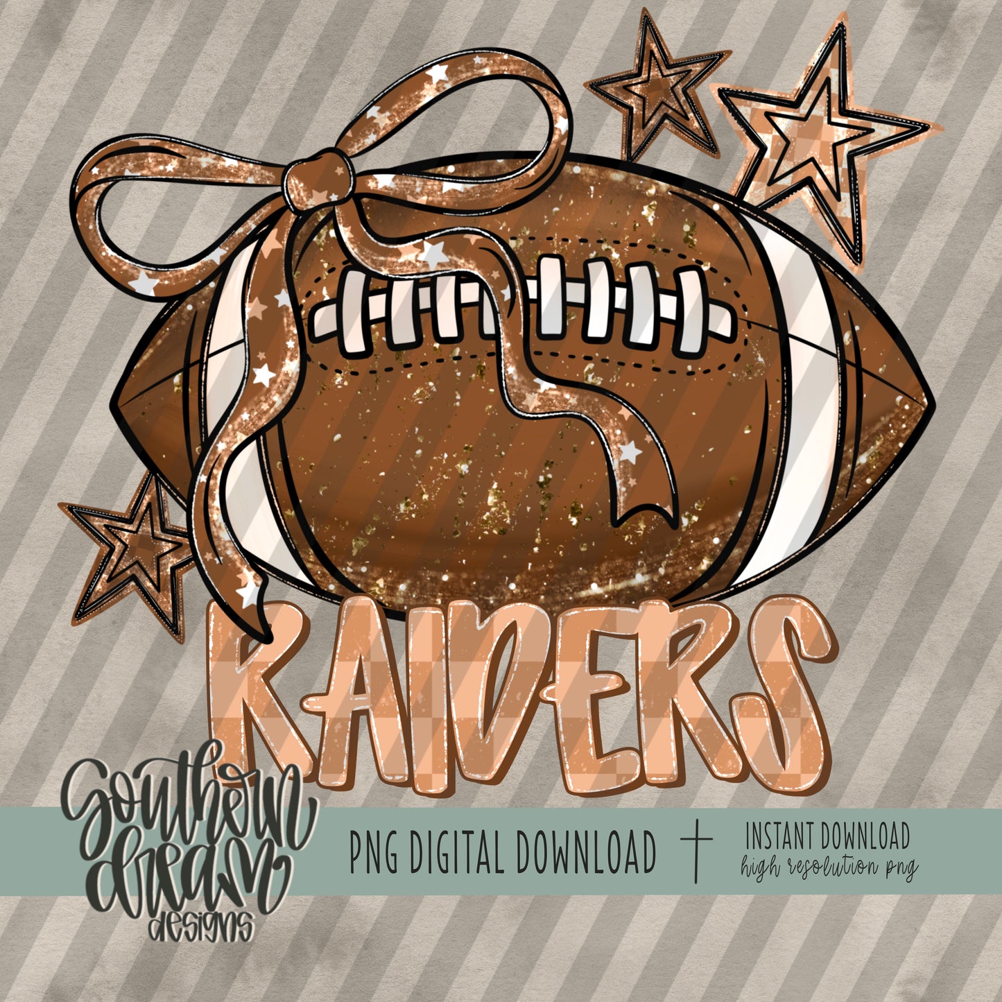 Coquette Football Mascot; RAIDERS