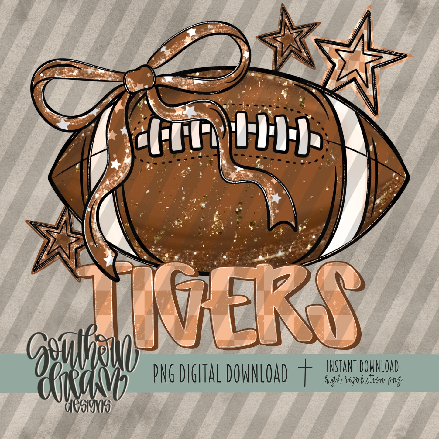 Coquette Football Mascot; TIGERS