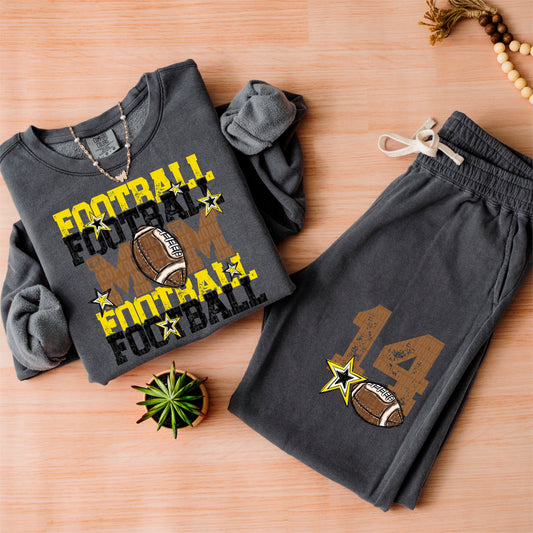 Football Mom Bundle; Black & Yellow