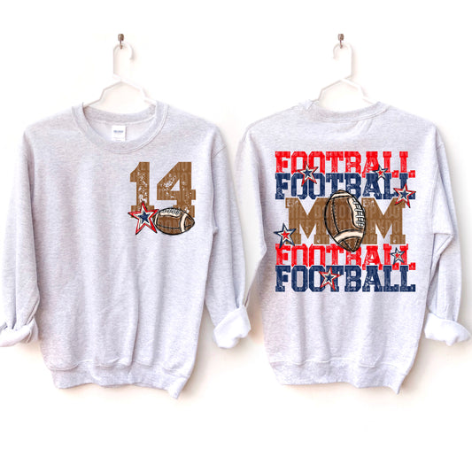 Football Mom Bundle; Navy Blue & Red