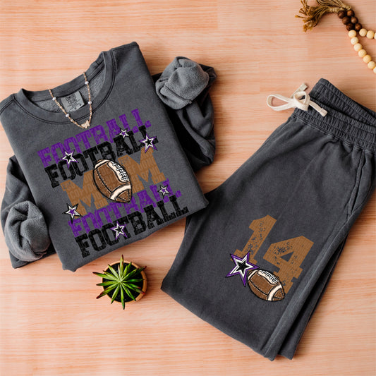 Football Mom Bundle; Purple & Black