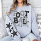 Football Mama Bundle With Stars; Black & Silver (White)