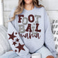 Football Mama Bundle With Stars; Maroon & Silver (White)