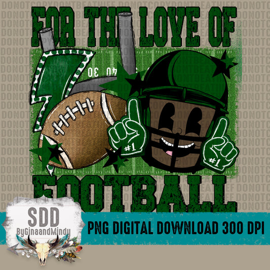 For the Love of Football Green|Black