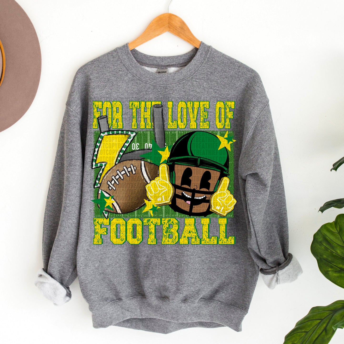 For the Love of Football Yellow Gold|Green