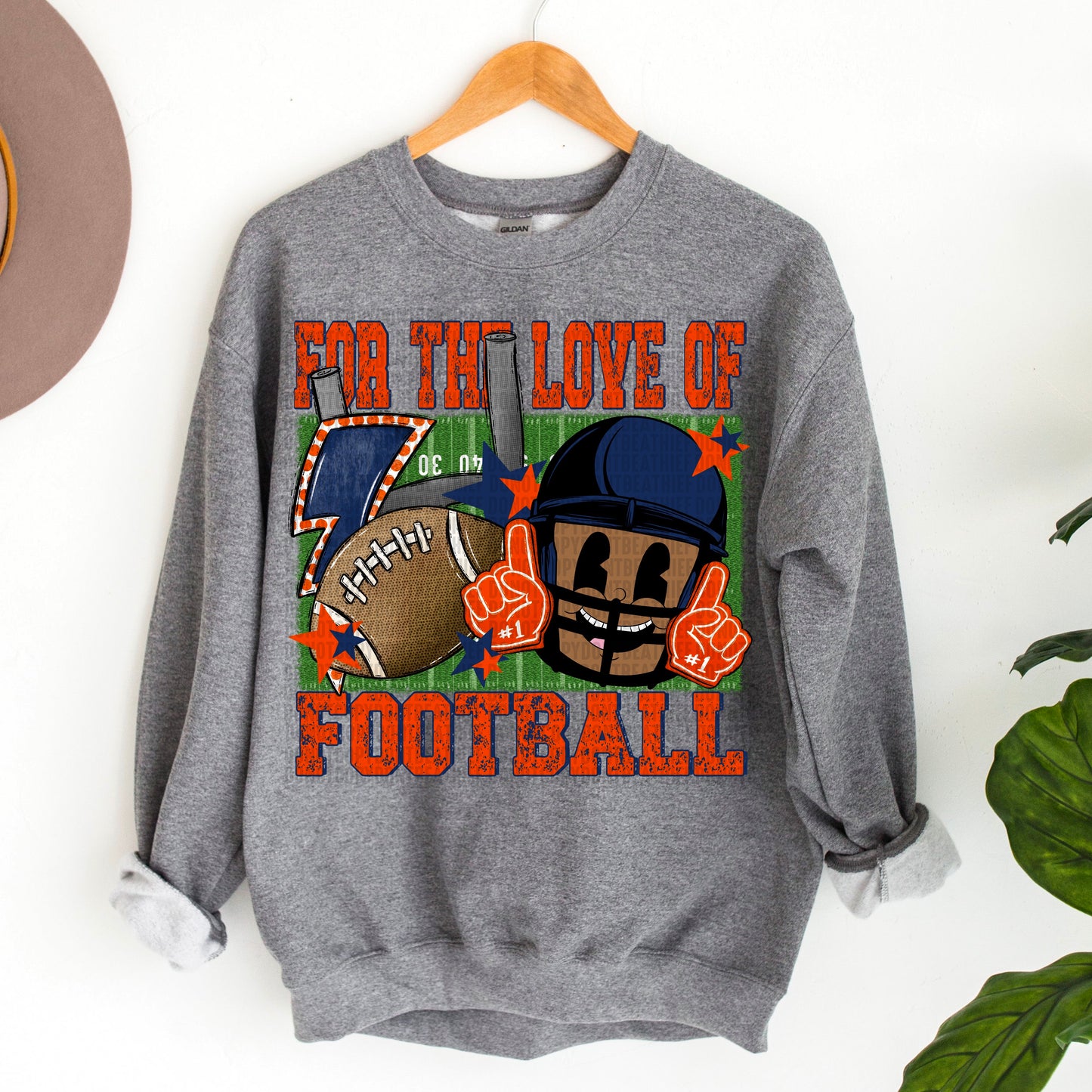 For the Love of Football Navy|Orange