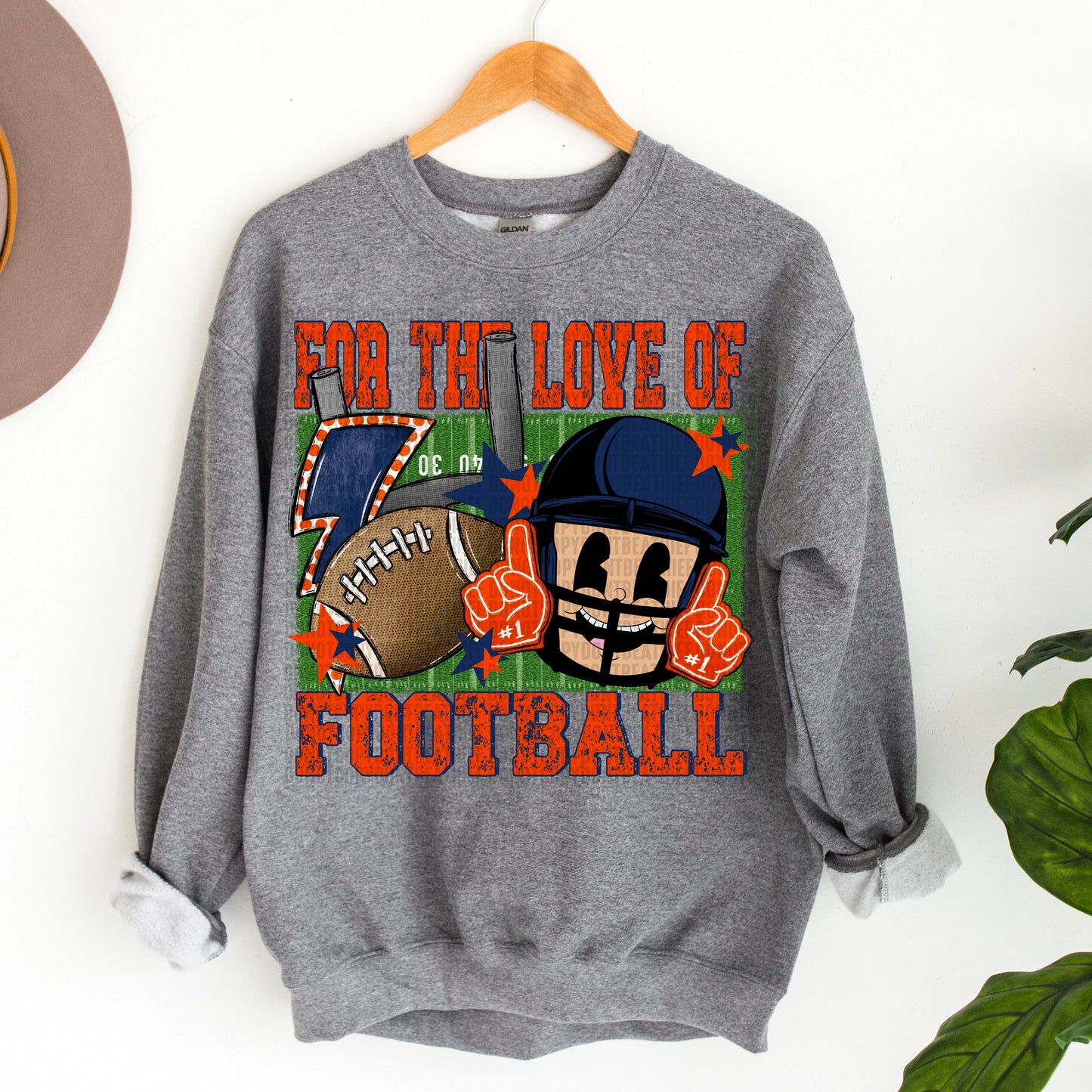 For the Love of Football Navy|Orange