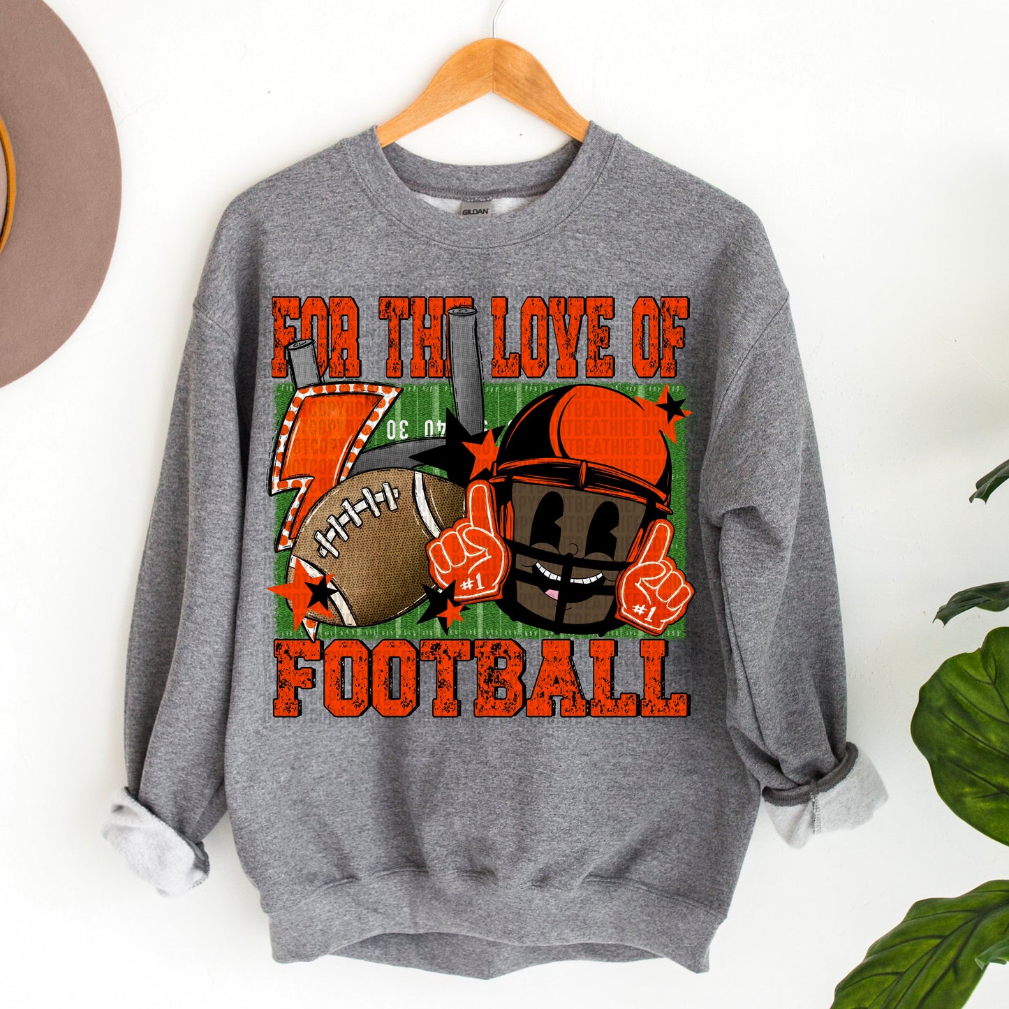 For the Love of Football Black|Orange