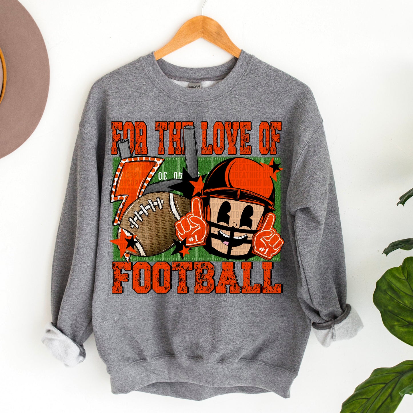 For the Love of Football Black|Orange