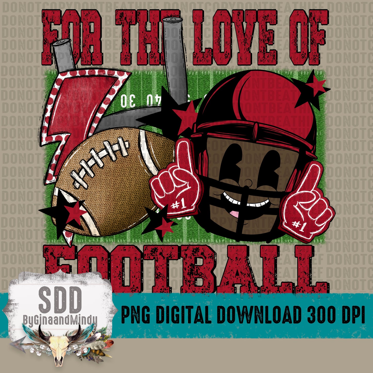 For the Love of Football Red|Black