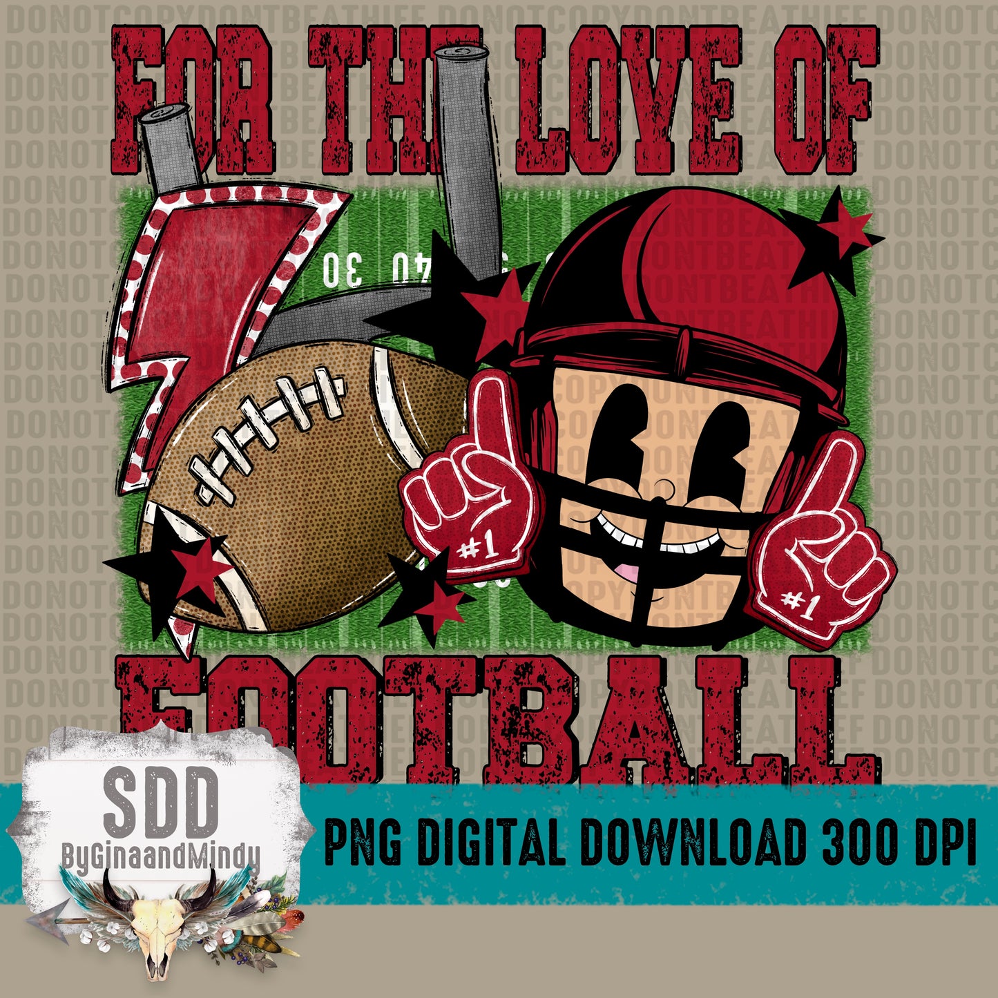 For the Love of Football Red|Black