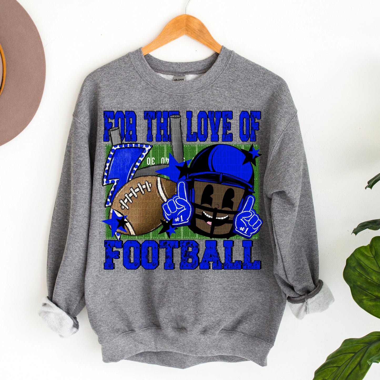 For the Love of Football Royal Blue