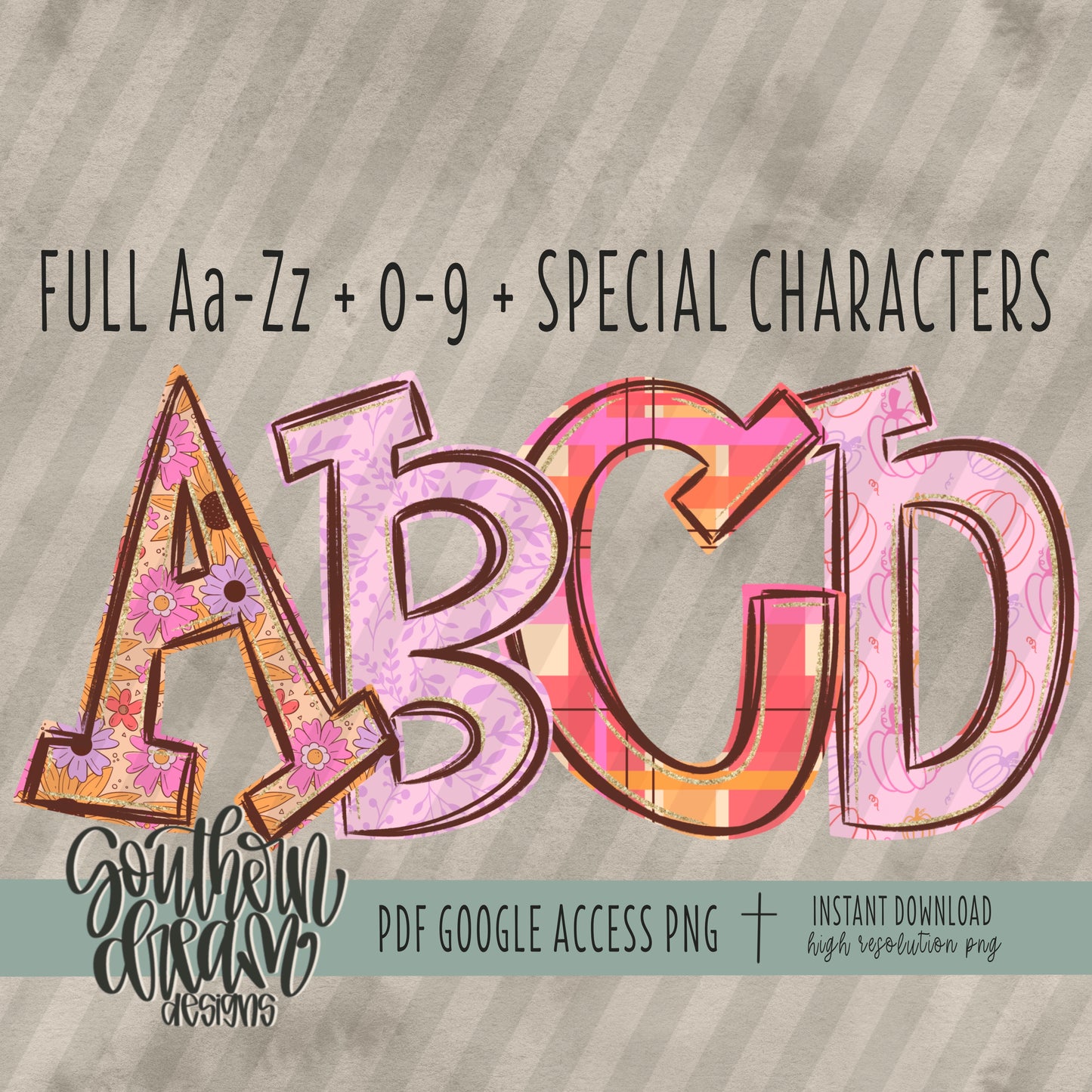 Forever Thankful Alpha (4 Sets Aa-Zz, 0-9, Special Characters)