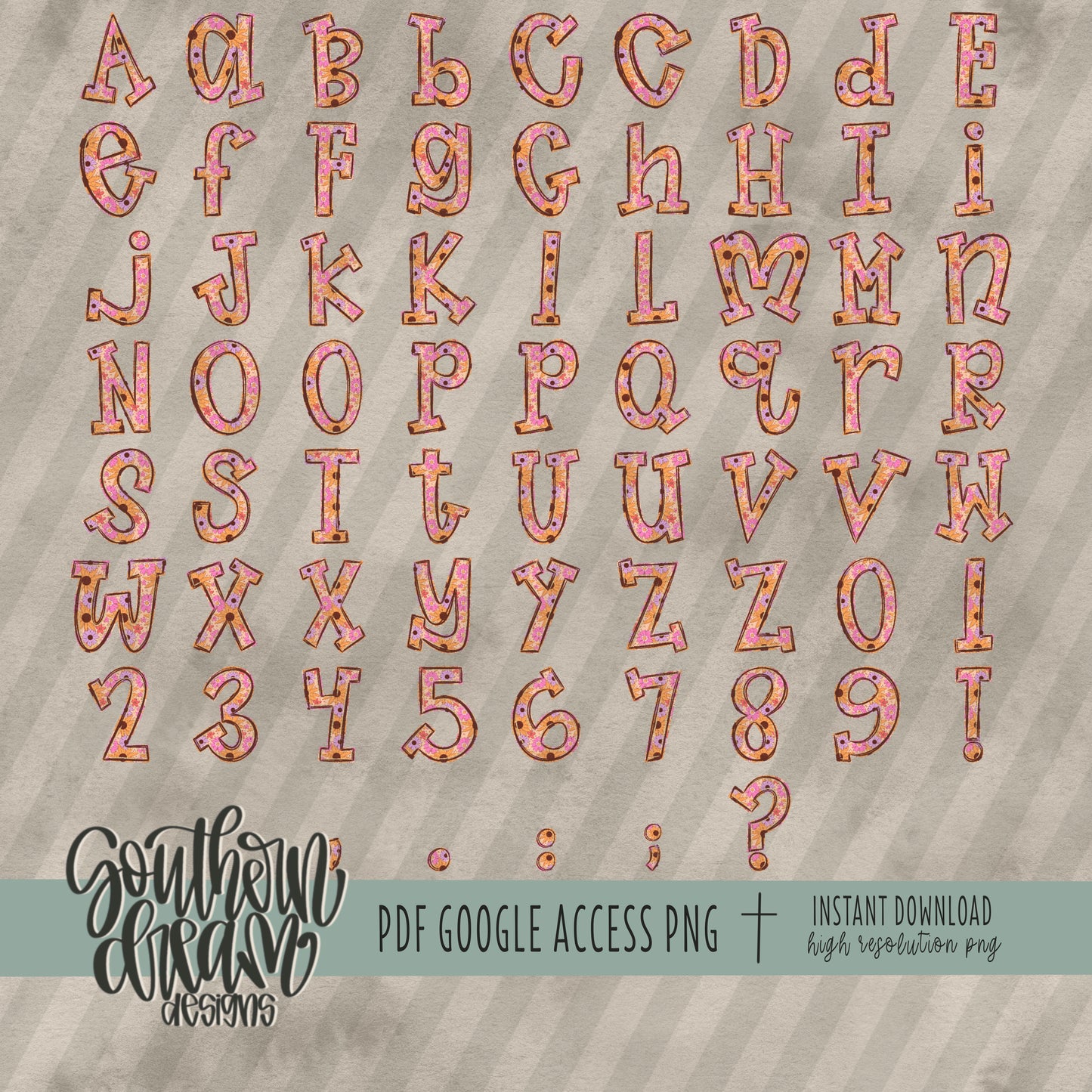Forever Thankful Alpha (4 Sets Aa-Zz, 0-9, Special Characters)