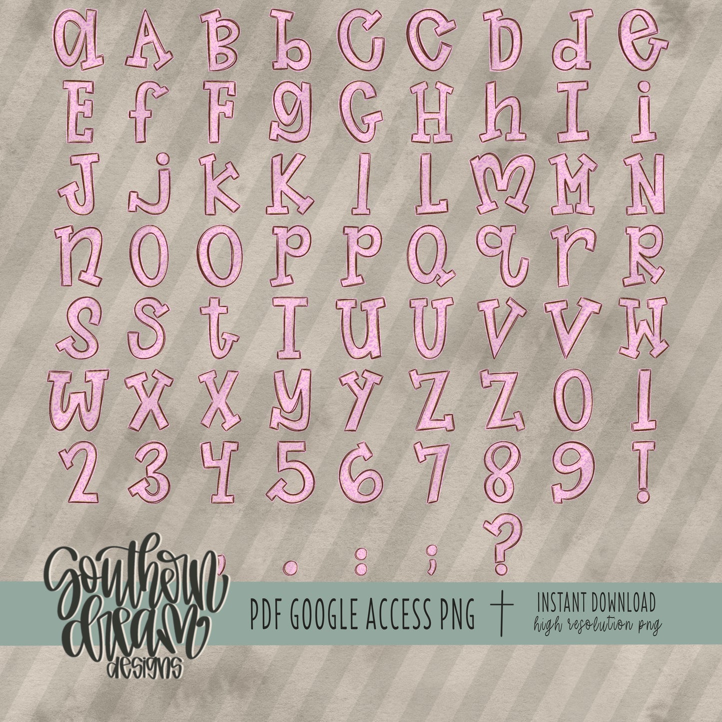 Forever Thankful Alpha (4 Sets Aa-Zz, 0-9, Special Characters)