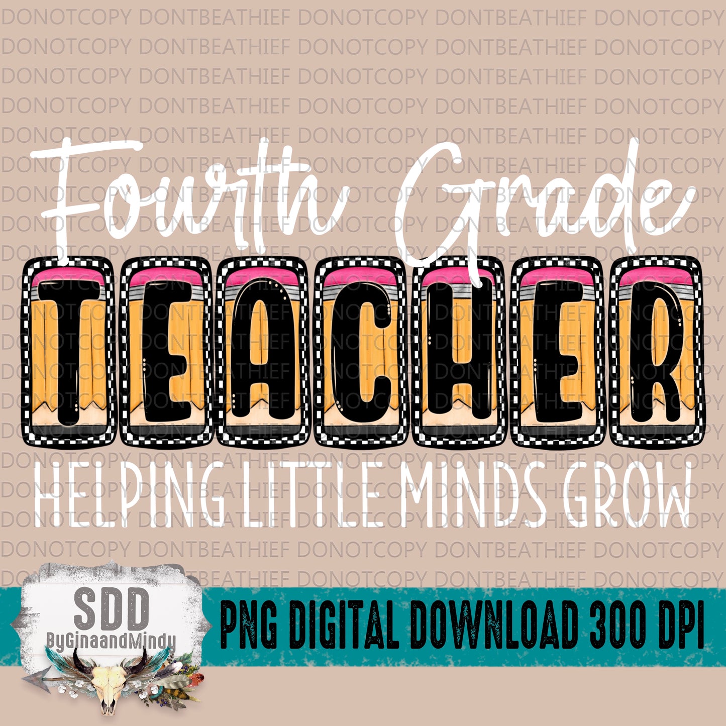 Fourth Grade Teacher Helping Little Minds Grow Bundle