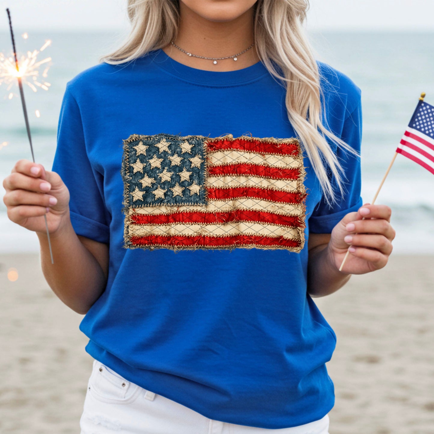 Frayed Textured Flag