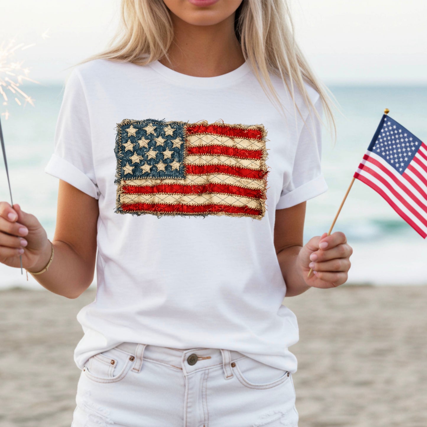 Frayed Textured Flag