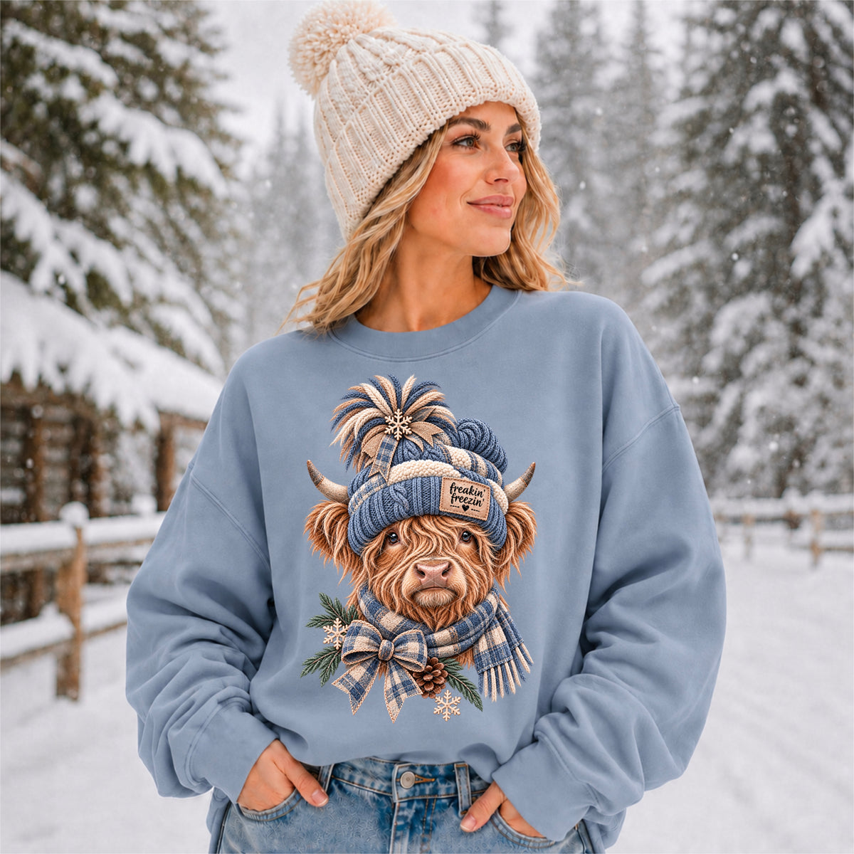 Freakin' Freezin' Highland Cow