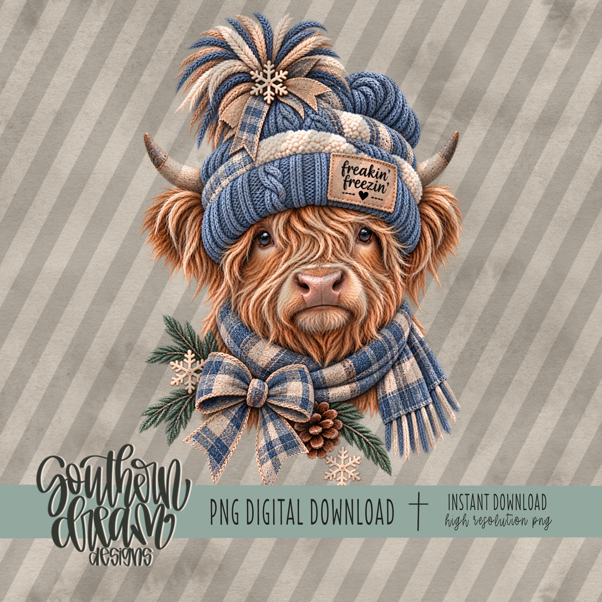 Freakin' Freezin' Highland Cow