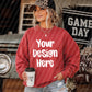 Gildan 18000 Red Football Game Day Mockup