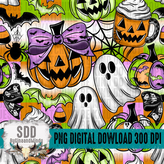 Ghosts Pumpkins Oh My Seamless Bundle
