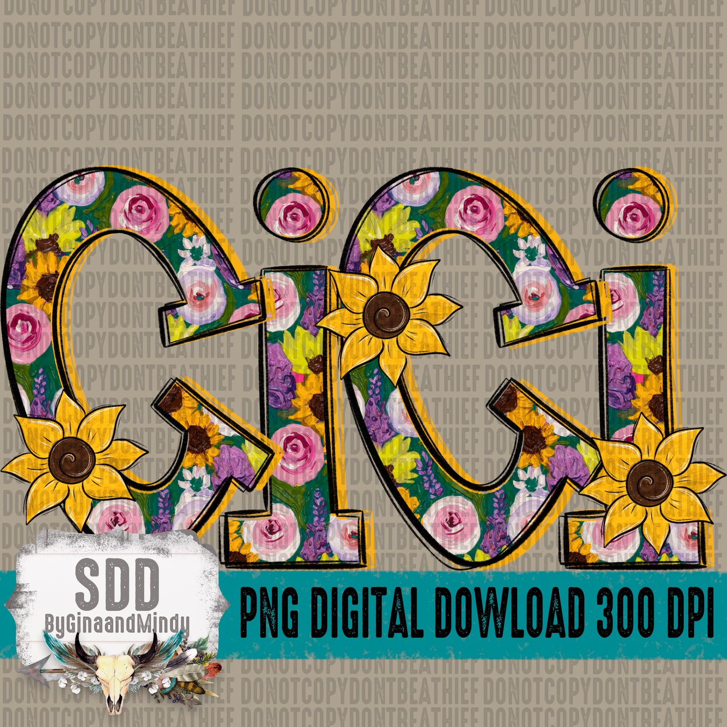 Floral Sunflowers; Gigi