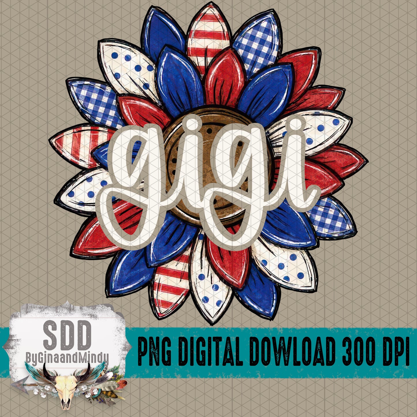 Patriotic Sunflower Collection; Gigi