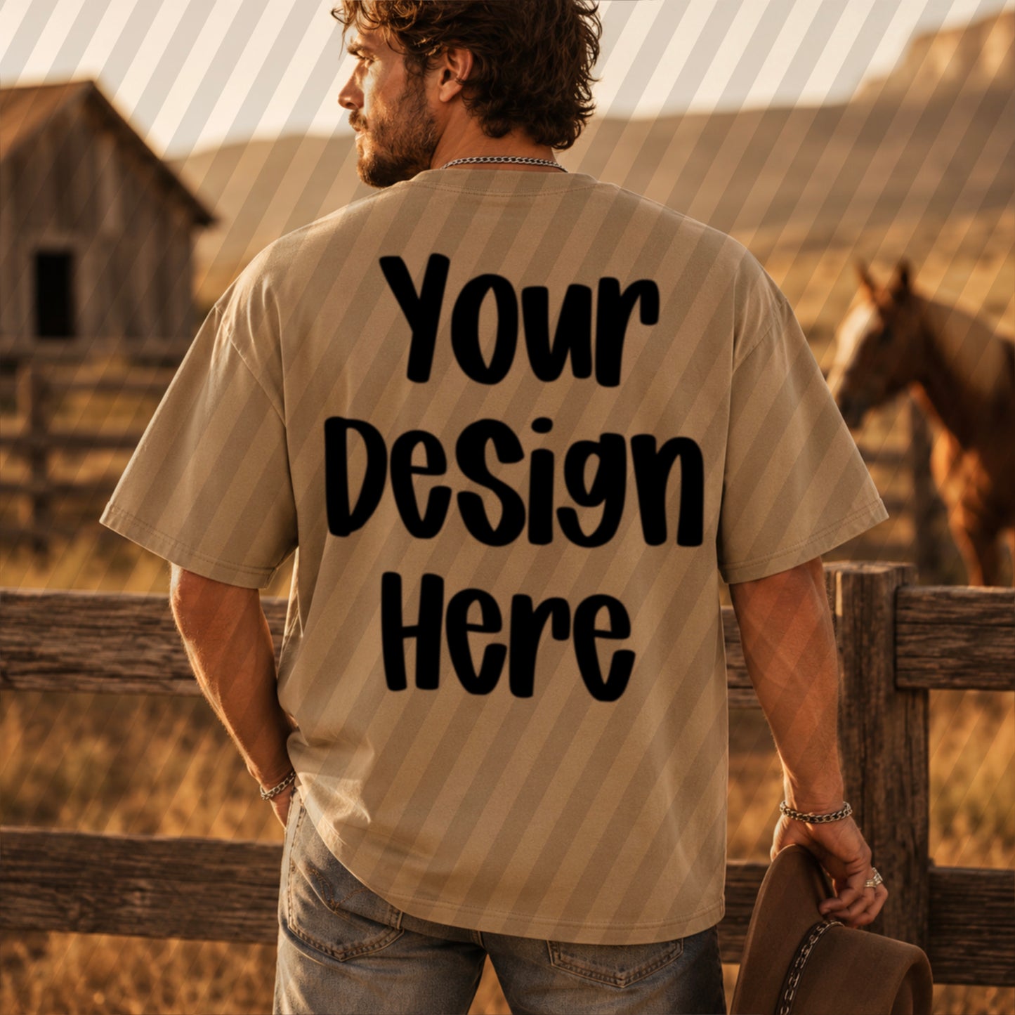 Gildan 18000 Western Male Back Brown Savana