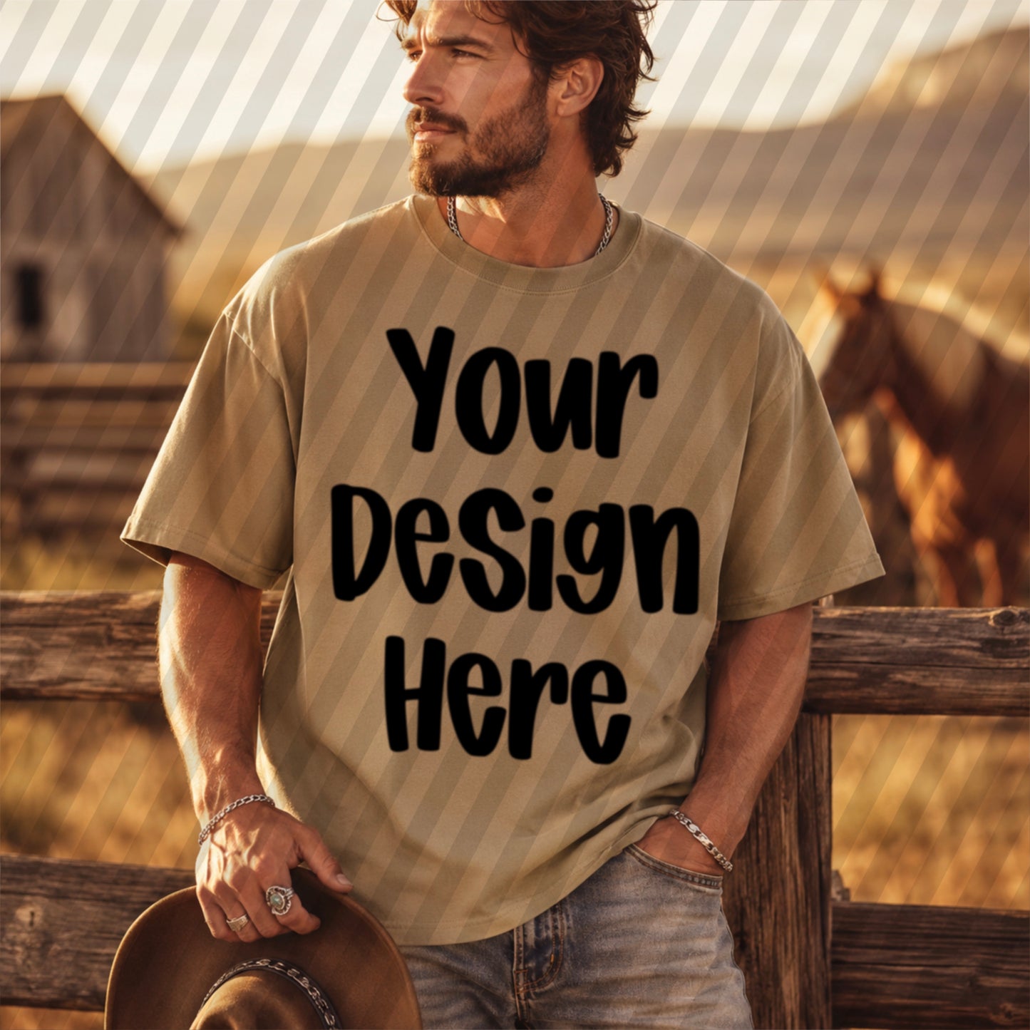 Gildan 18000 Western Male Front Brown Savana