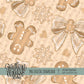 Gingerbread Bow Christmas Seamless Bundle