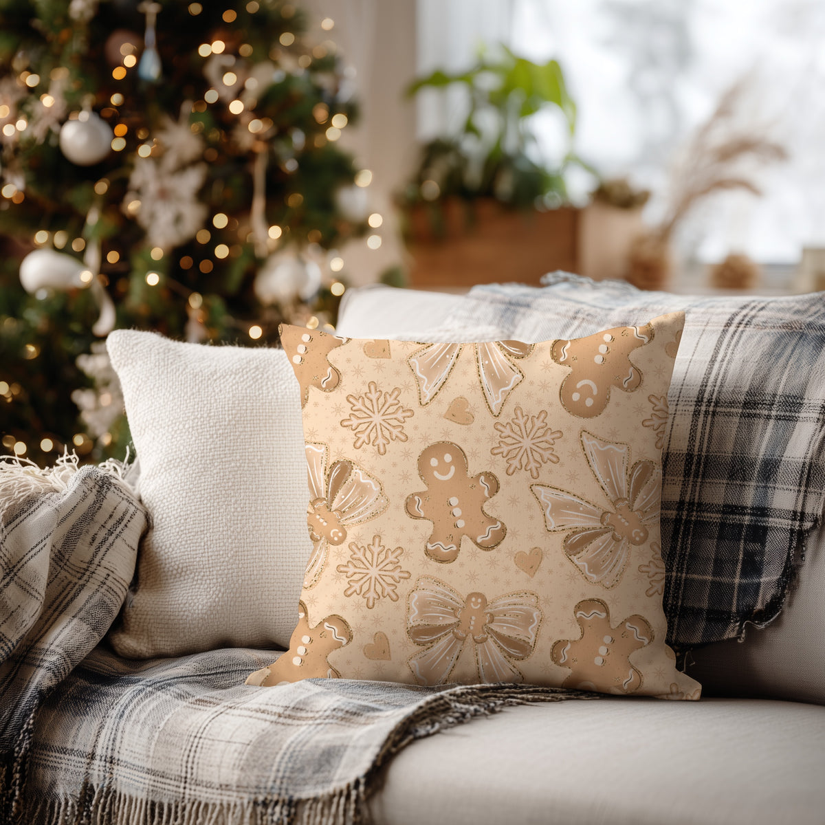Gingerbread Bow Christmas Seamless Bundle