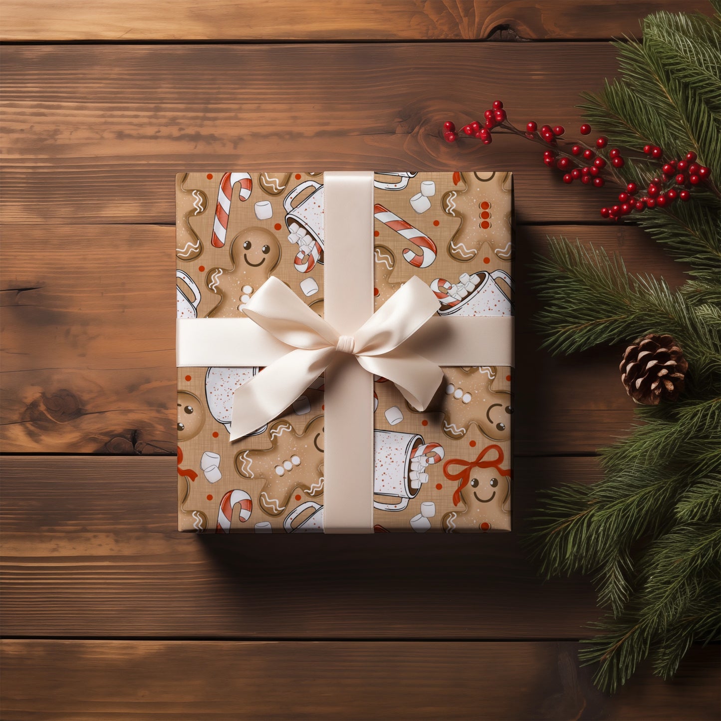 Gingerbread and Cocoa Seamless Digital Paper BUNDLE