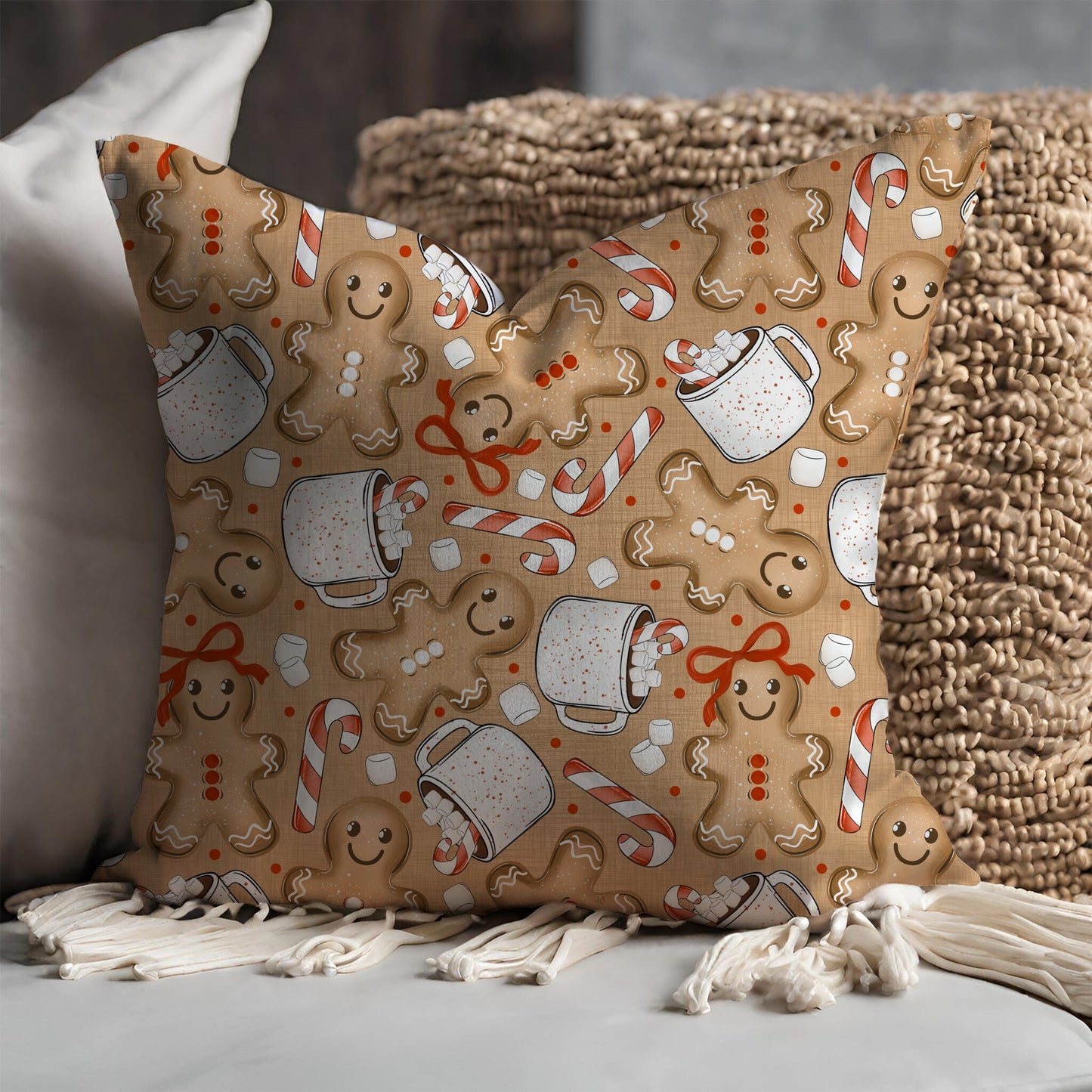 Gingerbread and Cocoa Seamless Digital Paper BUNDLE