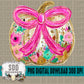 Glittered Up Floral Bow Pumpkin