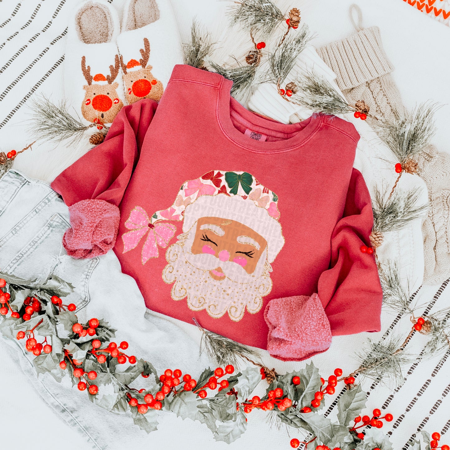Glittered Up Santa; Light Tone