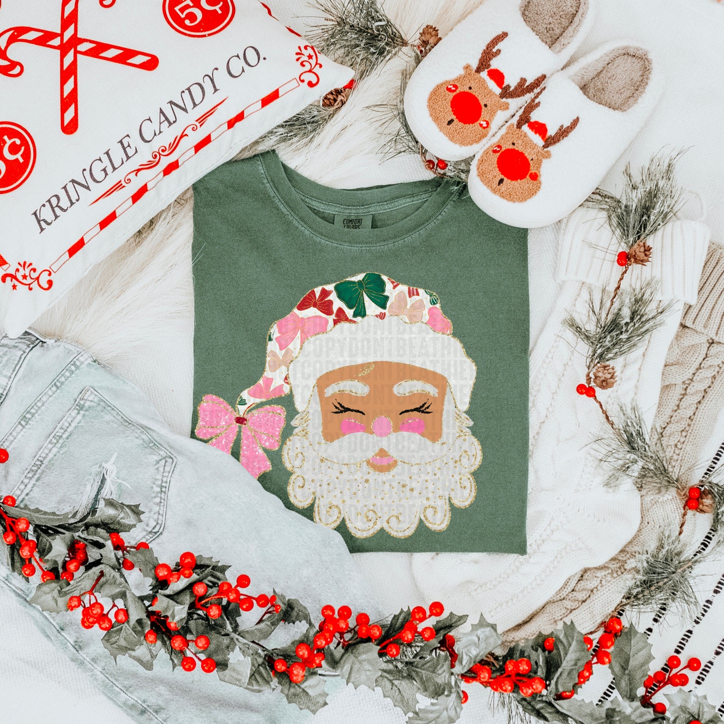Glittered Up Santa; Light Tone