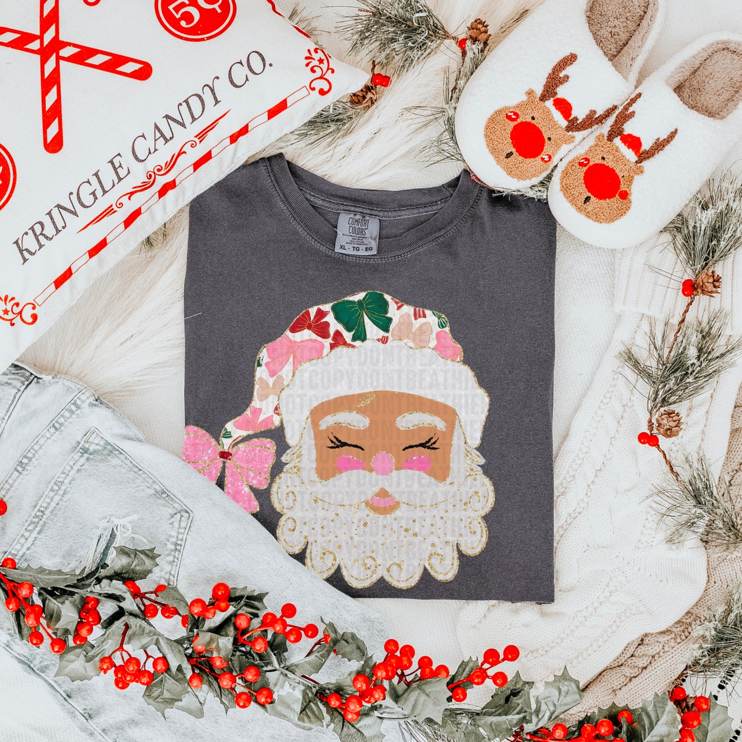 Glittered Up Santa; Light Tone