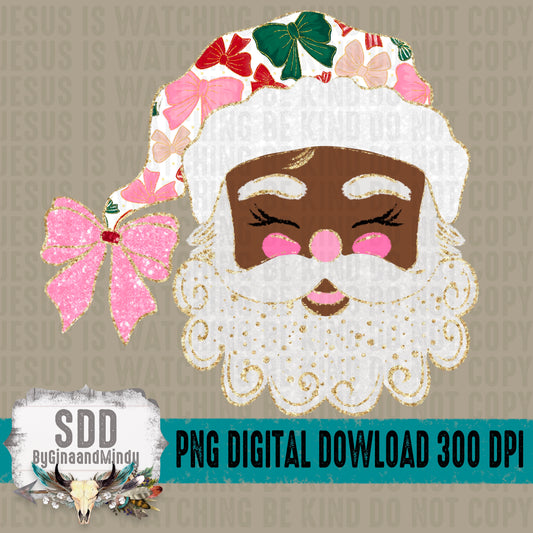 Glittered Up Santa; Dark Tone